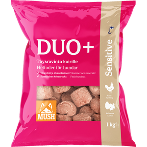 MUSH Duo+ Sensitive Kana-kalkkuna 6 kg (6 x 1 kg) Ennakkotilaus