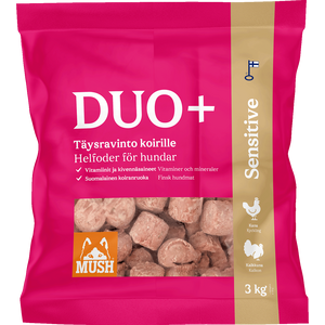 MUSH Duo+ Sensitive Kana-kalkkuna 9 kg (3 x 3 kg) Ennakkotilaus