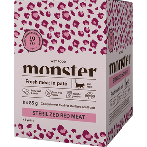 Monster Sterilized Red Meat kissan märkäruoka 8 x 85 g