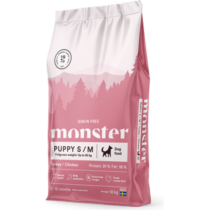 Monster Grain Free Puppy S/M koiran kuivaruoka 12 kg
