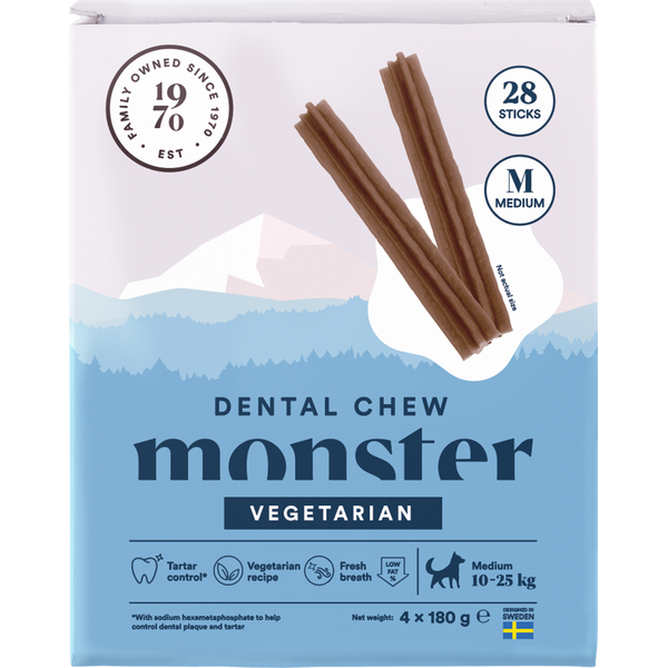 Monster Dog Dental Chew Vegetarian M, 28 kpl