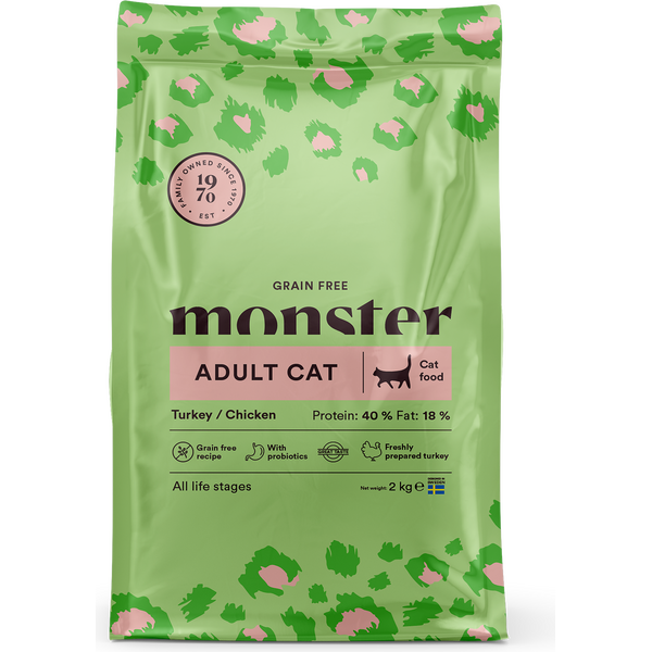 Monster Cat Grain Free Adult Turkey & Chicken 400 g