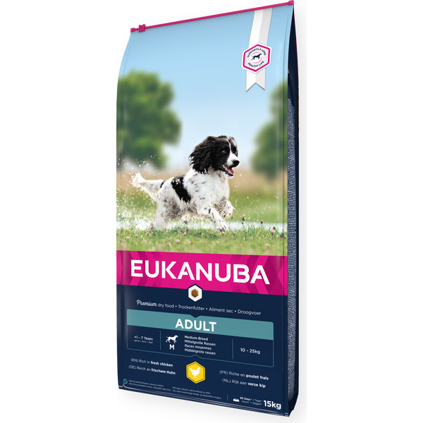 Eukanuba Dog Adult Medium koiran kuivaruoka 15 kg