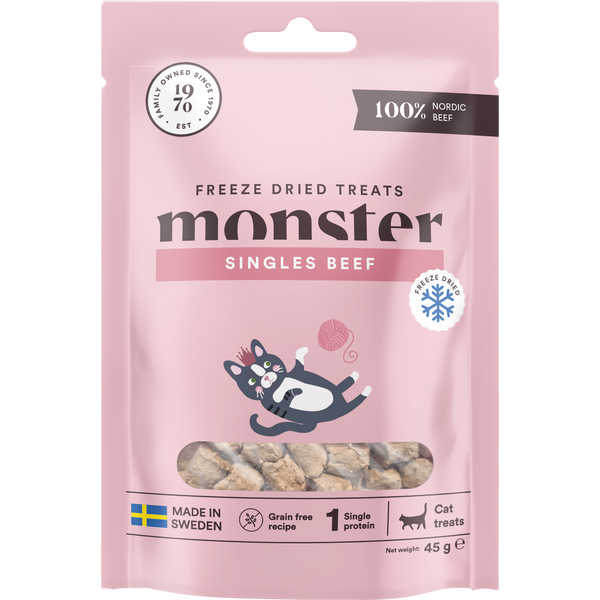 Monster Cat Freeze Dried Treats nautaherkku 45 g