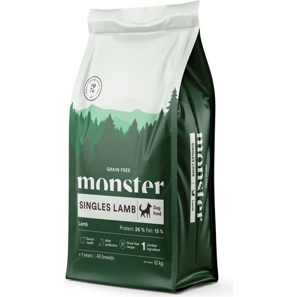 Monster Grain Free Singles Lamb koiran kuivaruoka 12 kg