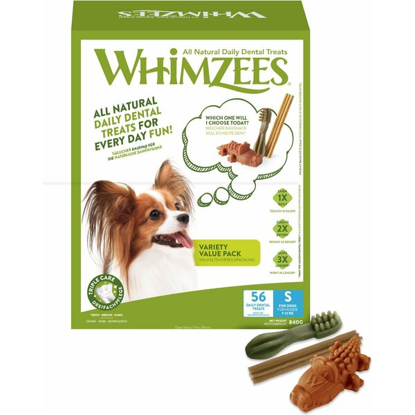 Whimzees Variety Value Box small 56kpl 7-12kg koirille