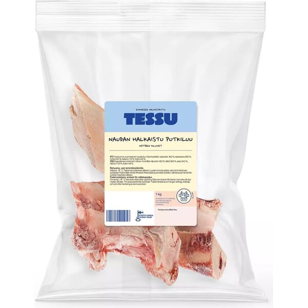 Tessu Naudan halkaistu putkiluu 1 kg