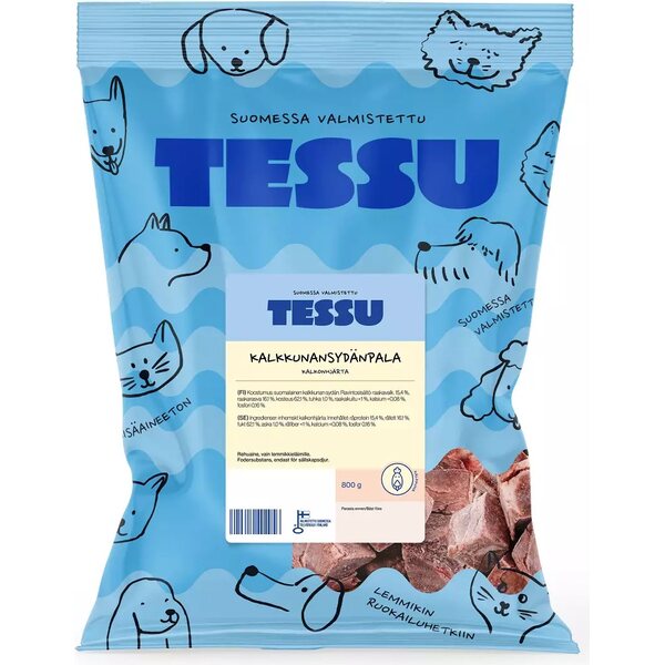 Tessu Kalkkunansydänpala 800 g