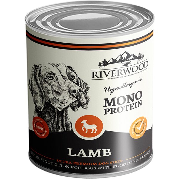 Riverwood Mono Protein Lammas koiran märkäruoka 400 g
