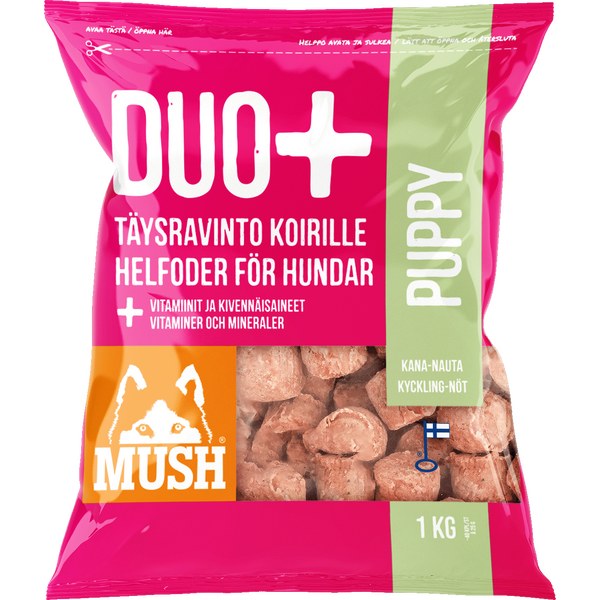 MUSH Duo+ Puppy Kana-nauta 6 kg Ennakkotilaus