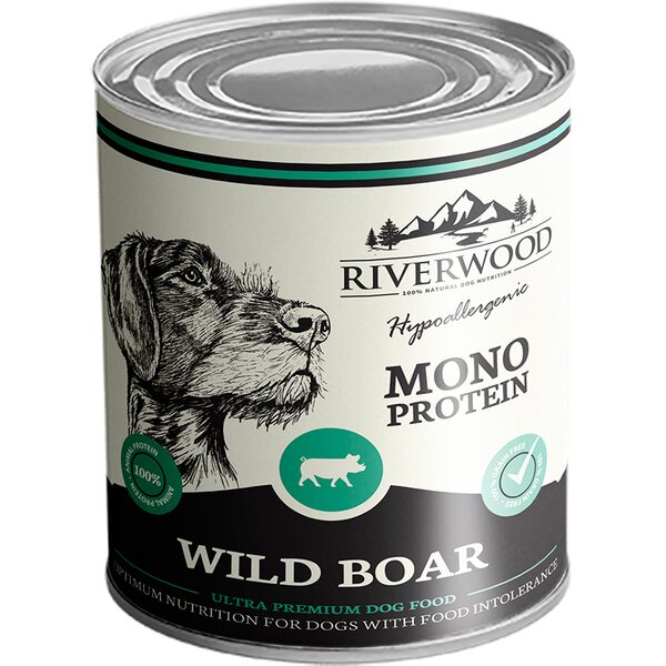 Riverwood Mono Protein Villisika koiran märkäruoka 400 g