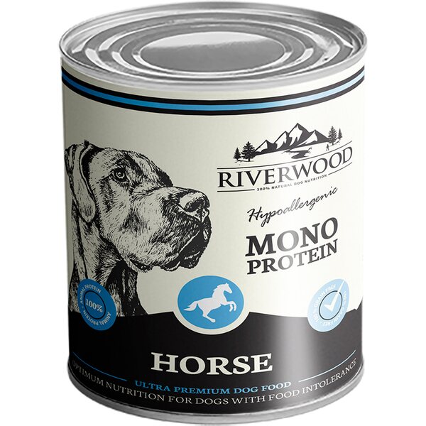 Riverwood Mono Protein Hevonen koiran märkäruoka 400 g