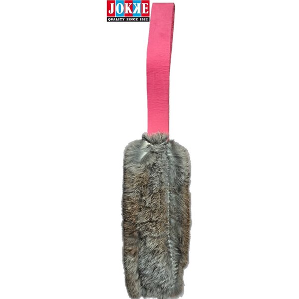 Jokke Pet kaninkarvalelu vingulla ja nahkaisella käsilenkillä 35 cm