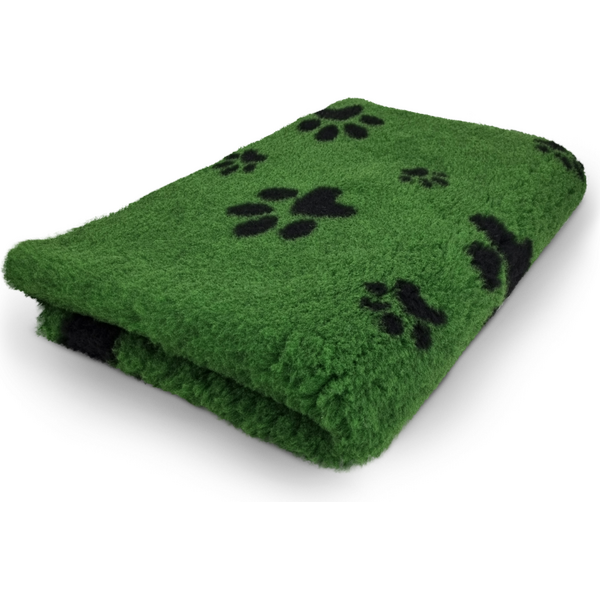 Vet Bed Karva-alusta tummanvihreä mustilla tassuilla 100 x 75 cm