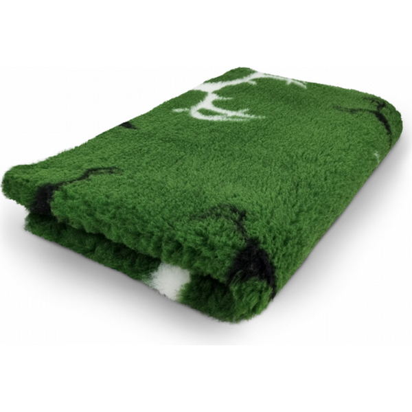 Vet Bed Karva-alusta tummanvihreä metsästyskuviolla 100 x 75 cm