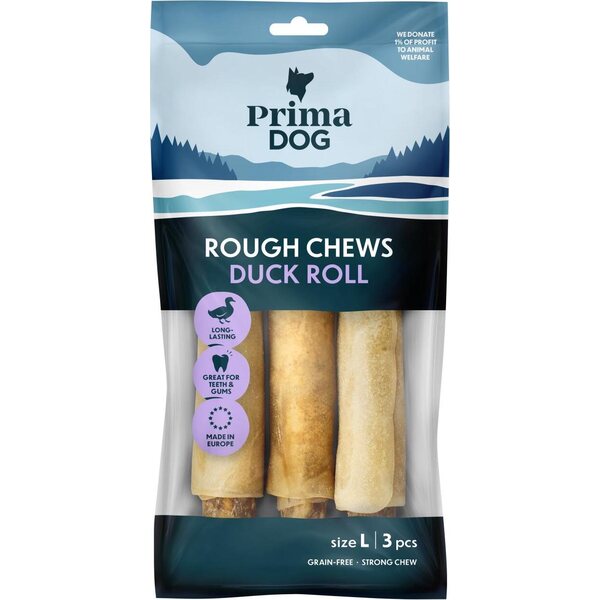 PrimaDog Rough Chews Ankkarulla 17 cm 3 kpl