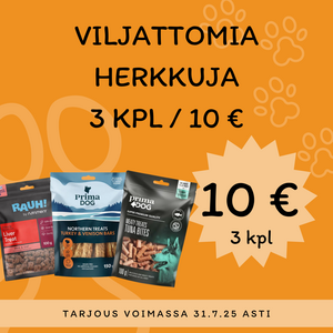 Viljattomia herkkuja 3 kpl / 10 €
